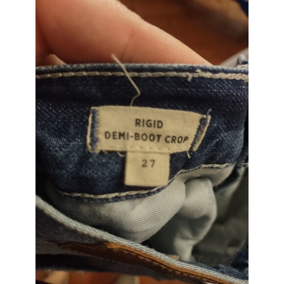 Madewell Cali Demi Boot Jeans Size 27 Raw Hem Distressed - Picture 8 of 9